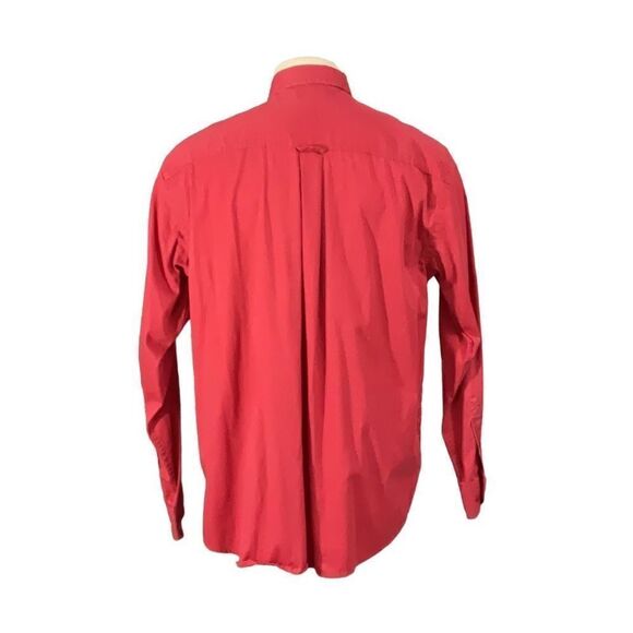 Red Button Down Gander Mtn Long Sleeve Chest Pocket Wrinkle Resistant Shirt Sz L - Picture 3 of 5